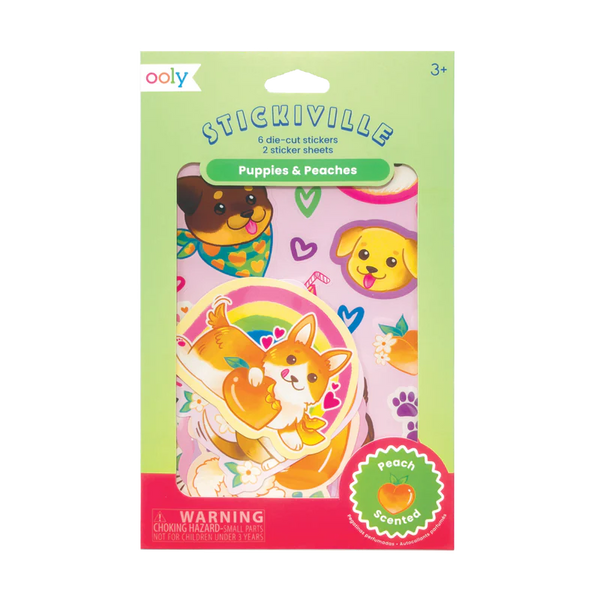 Stickiville Puppies And Peaches Scented Stickers