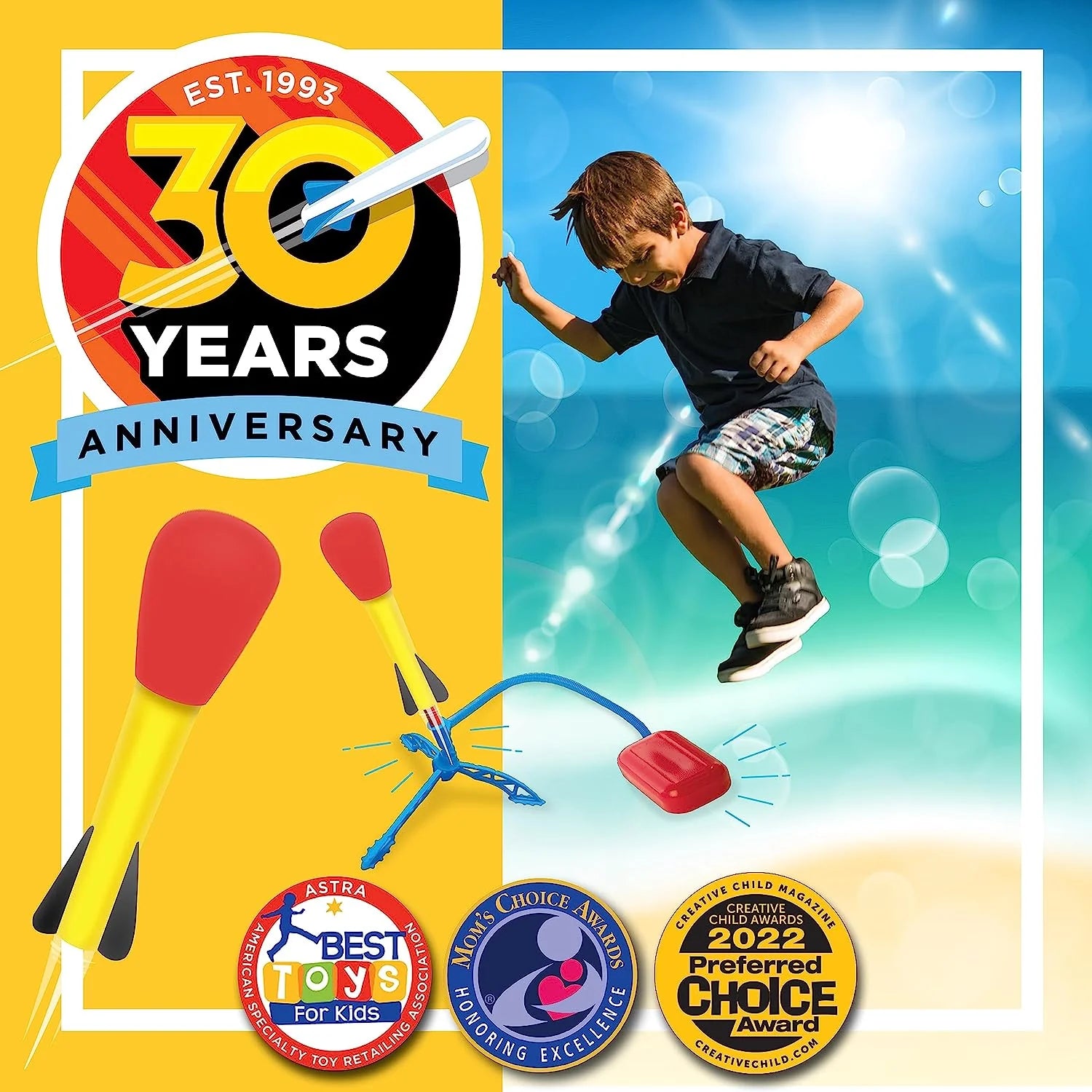 Stomp Rockets Kids Stomp Rocket® The Original Ultra Rocket Launcher - 6 Rockets! – Kids 'N ...