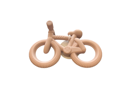 Sugar + Maple Silicone Bike Teether, Rose Pink