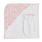 Baby Club Chic Cute Velvet Petals Printed Pima Hooded Towel with Mitt Set