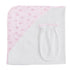 Baby Club Chic Tiny Bunch of Roses Printed Pima Hooded Towel with Mitt Set