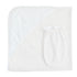 Light Blue Stripes, Hooded Towel with Mitt Set