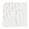 Baby Club Chic Coquette Bows Printed Pima Hodded Towel with Mitt Set