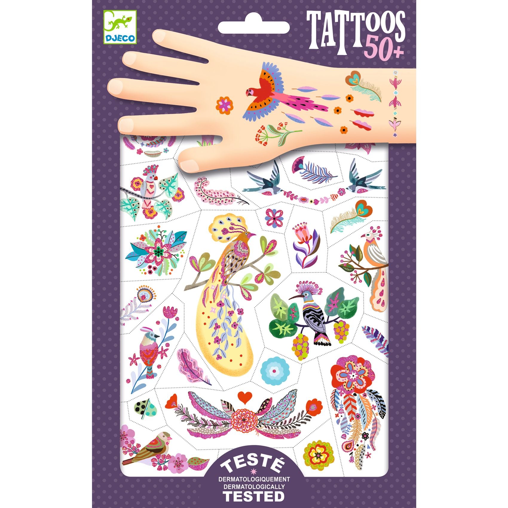 Temporary Tattoos Bright Birds