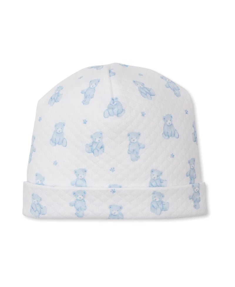 Teddy Bear Time Blue Jacquard Hat
