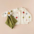 The Blueberry Hill Cotton Flower Cardigan Color Baby Sweaters Clothing