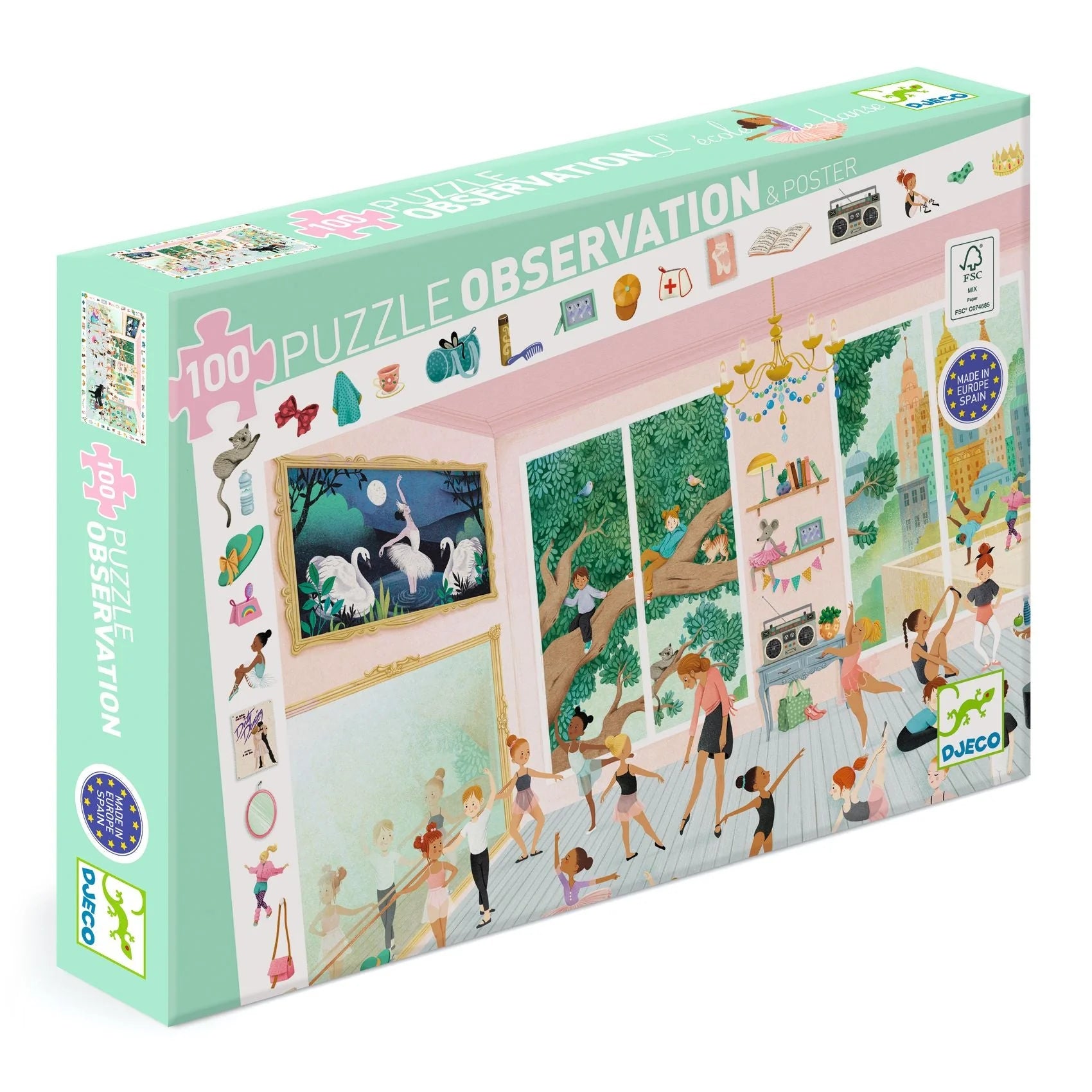 Djeco The Dance School Observation Jigsaw Puzzle 100PC