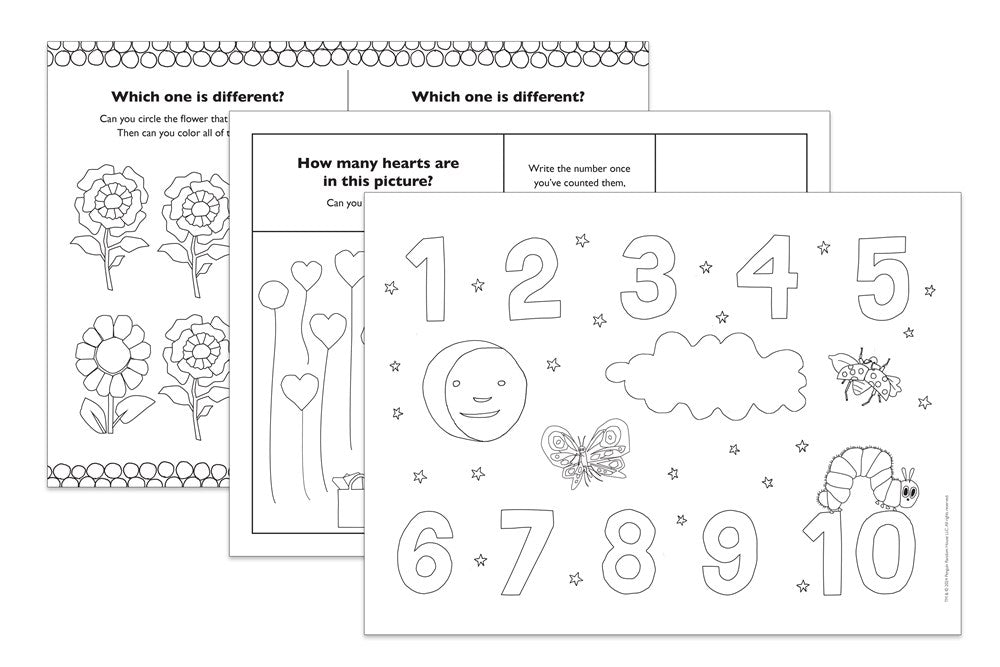 The Very Hungry Caterpillar's Coloring Placemats