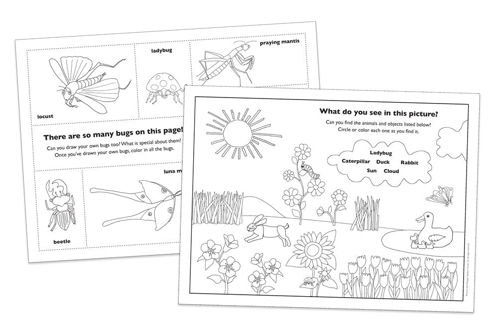 The Very Hungry Caterpillar's Coloring Placemats