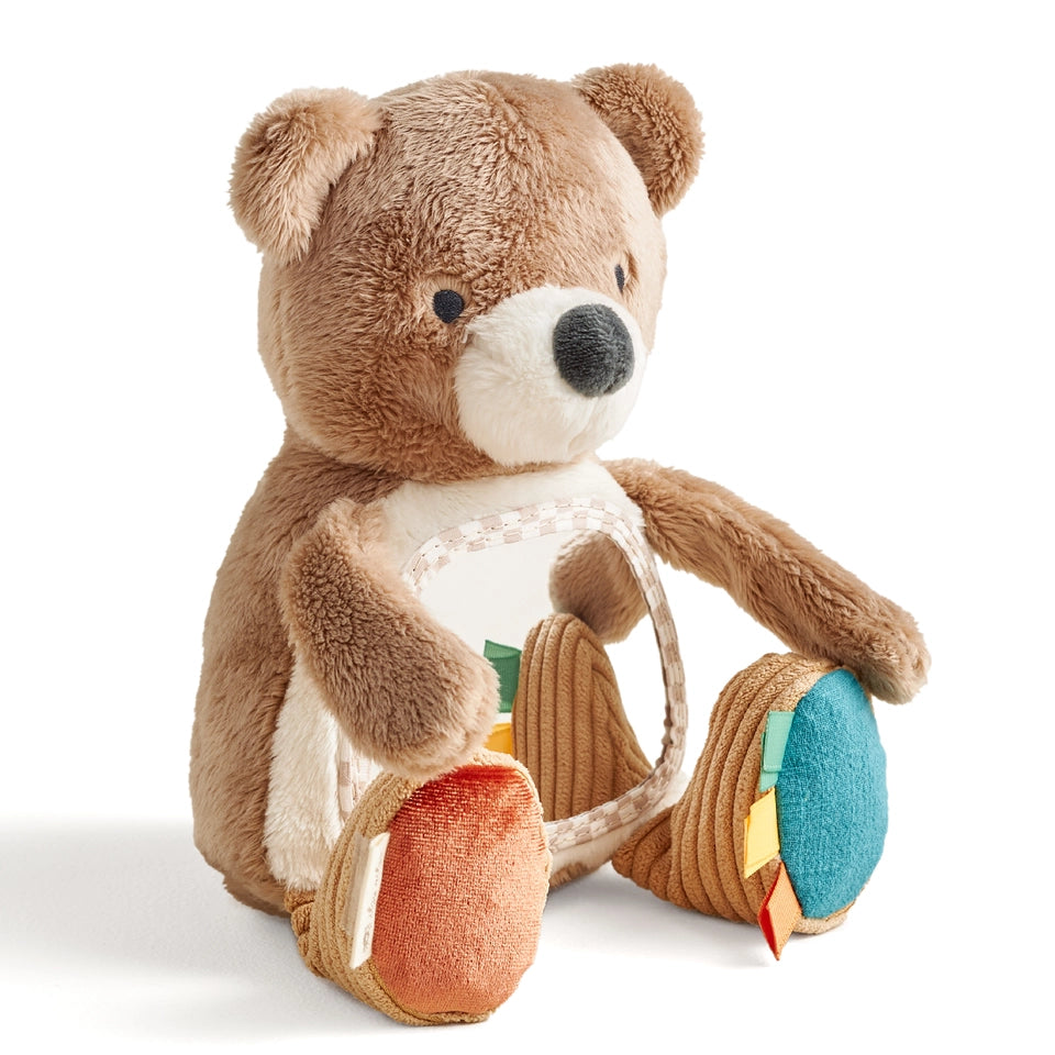 Itzy Ritzy Theo the Bear - Itzy Bitzy Mirror™ Travel + Tummy Time Toy