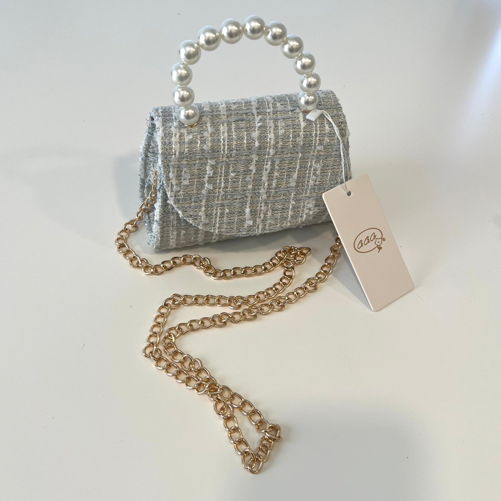 Ce Ce Co Tweed Pastel Satchel Purse
