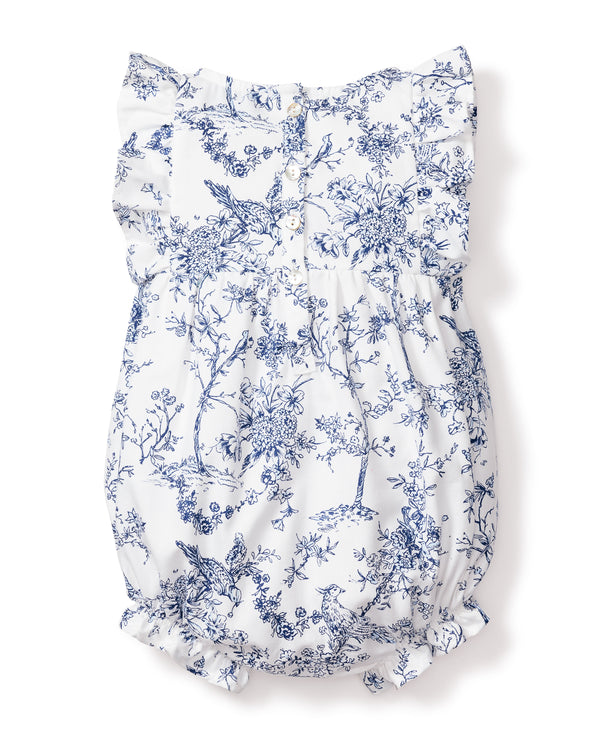 Baby's Twill Ruffled Romper, Timeless Toile