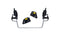 Overhead View of UPPA Baby Infant Car Seat Adapter Frame with removable receivers