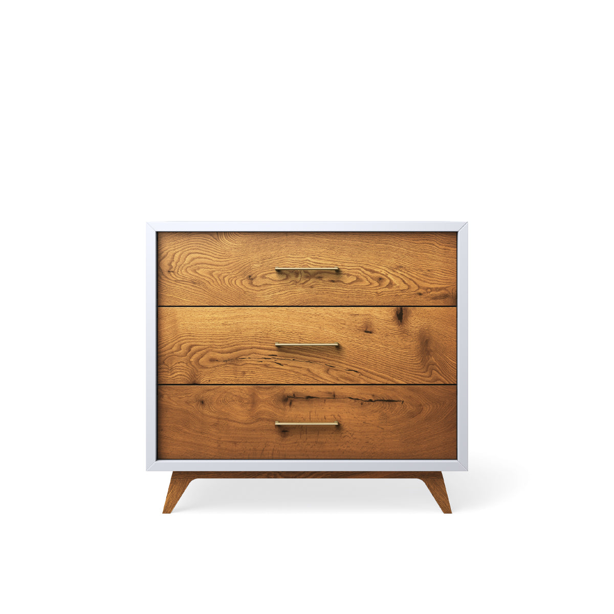 Single Dresser Dove with Gold Handles