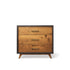 Single Dresser Oil Grey with Gold Handles