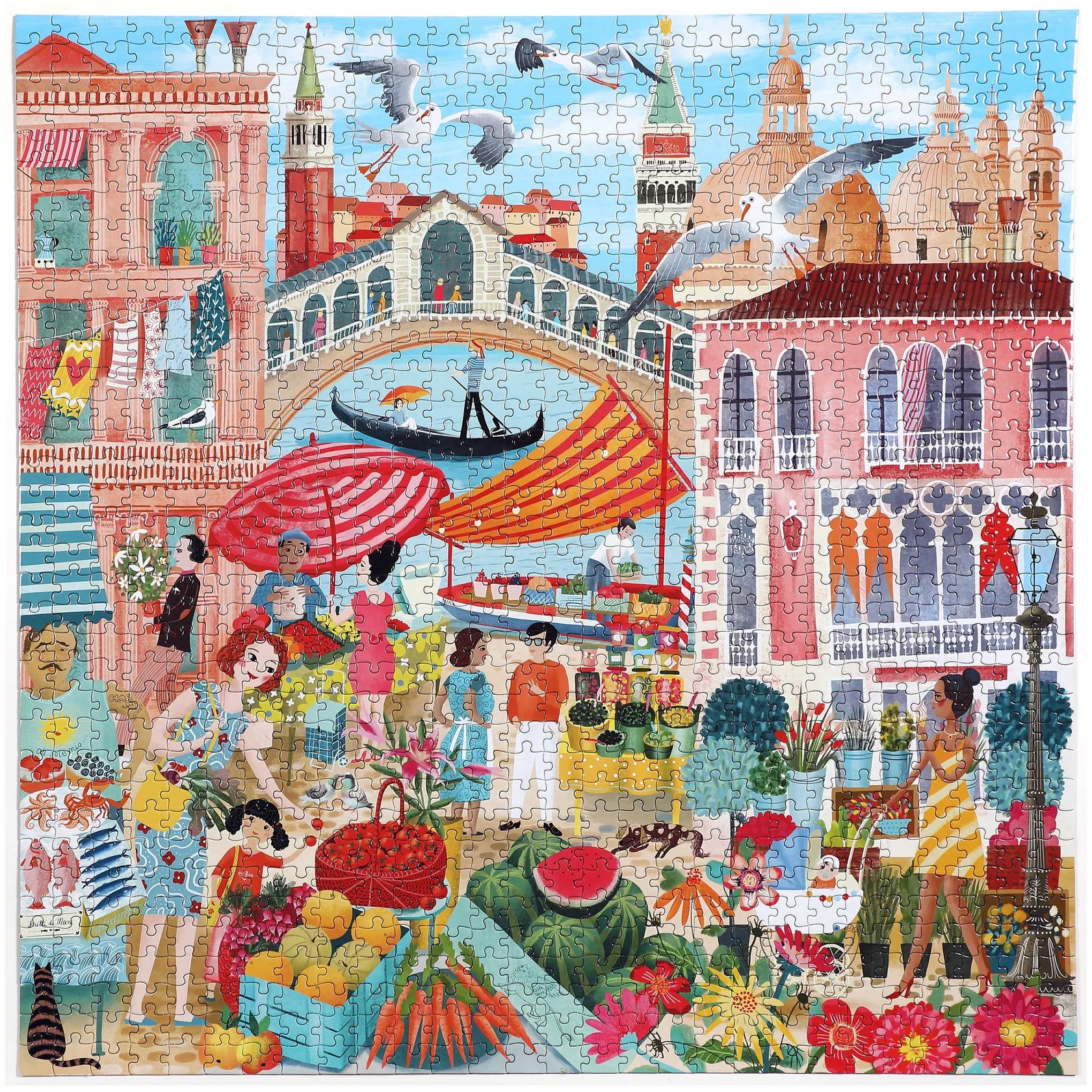 Venice Open Market 1000 Piece Puzzle