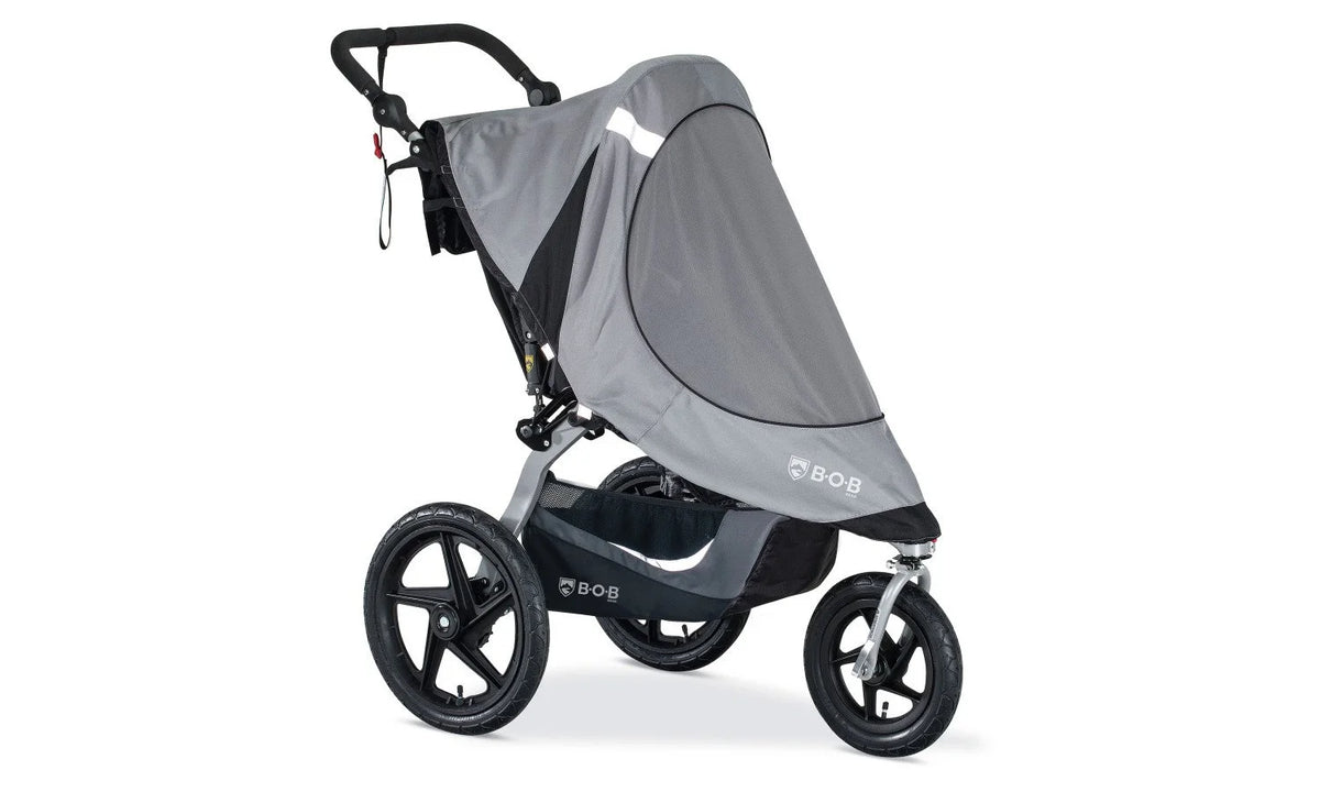 Sun Shield on an Revolution Flex 3.0 Jogging Stroller Right Facing