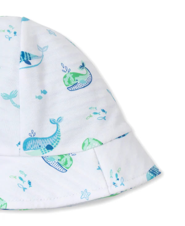 Watercolor Whales Reversible Sunhat