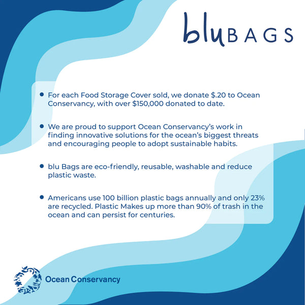 Whales Grey Reusable Eco-Friendly Blu Bag