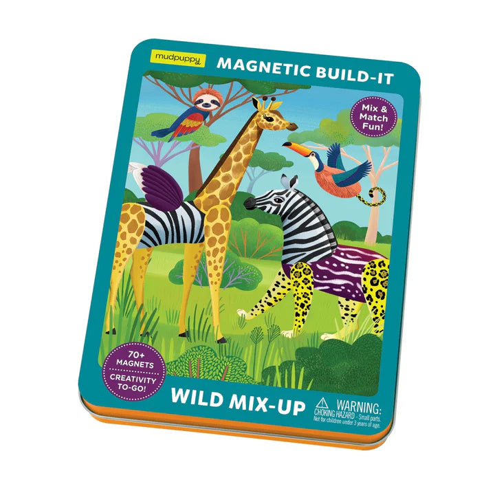 Mudpuppy Wild Mix-Up Magnetic Build-It Play Set