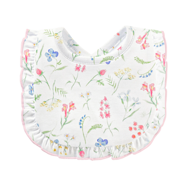 Winter Wildflowers Bib With Ruffle