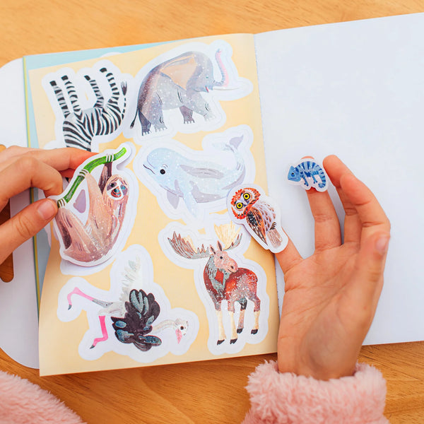 Wonderful Animals Shiny Stickers Book