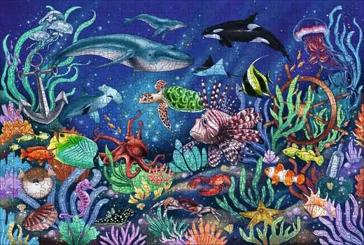 Ravensburger Wooden Puzzles: Under the Sea 500PC Puzzle