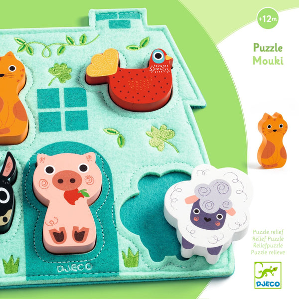 DISPLAY: Wooden Puzzles Mouki AS-IS