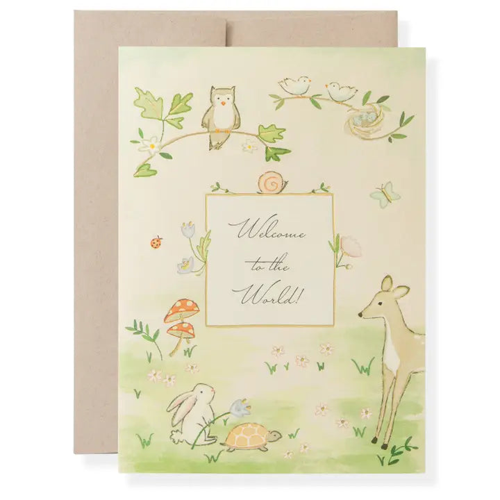 Karen Adams Designs Card - Woodland Baby