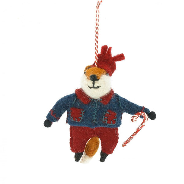 Woodland Fox with Jacket, Trousers & Hat Hanging Decoration