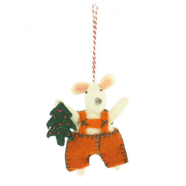 Woodland Mouse Lederhosen Backpack & Christmas Tree Hanging Decoration
