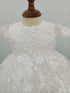 Embroidered with 3D Floral & Pearl, Gown SS, Headpiece