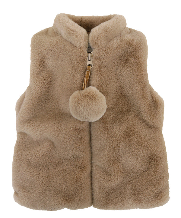 Zip Front Mocha Puff Vest