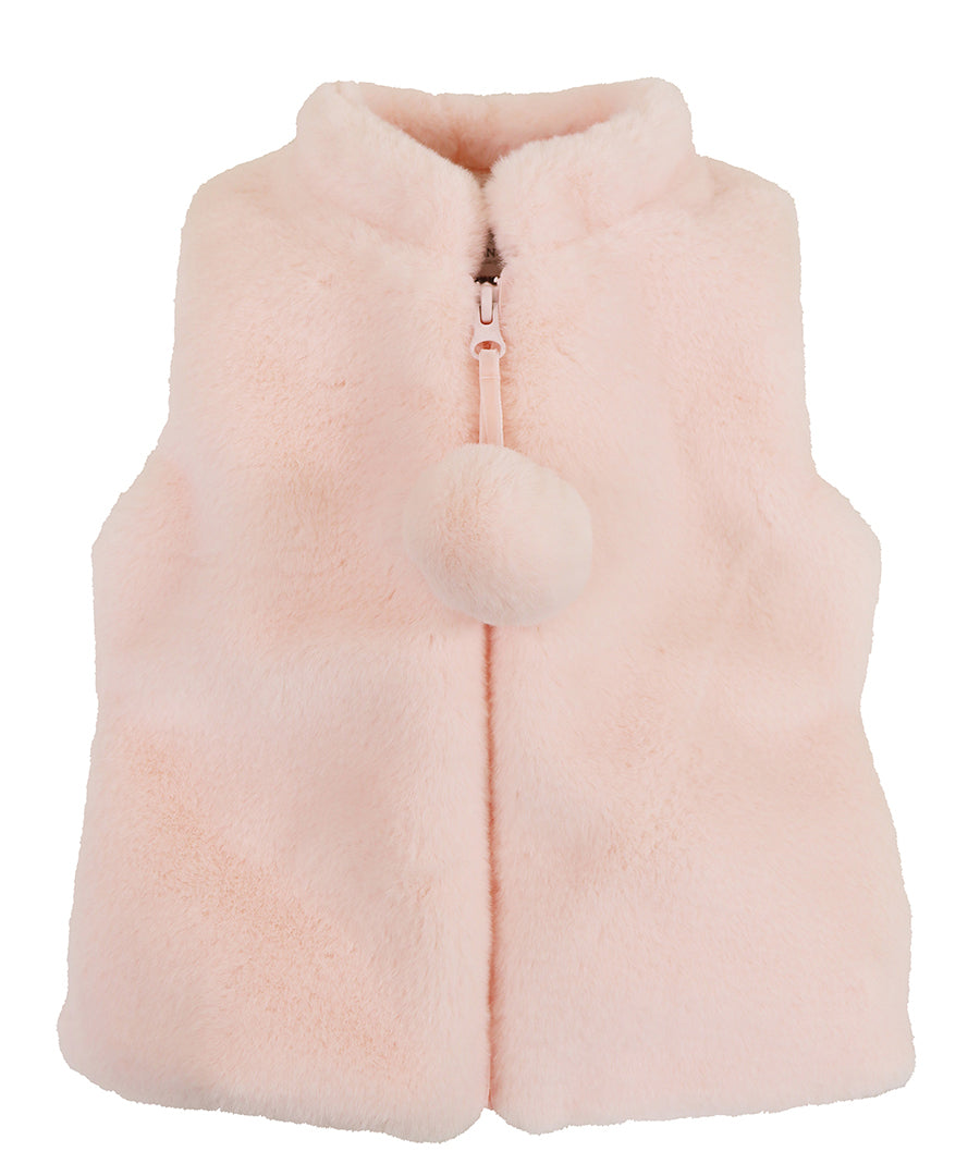 Zip Front Rose Puff Vest