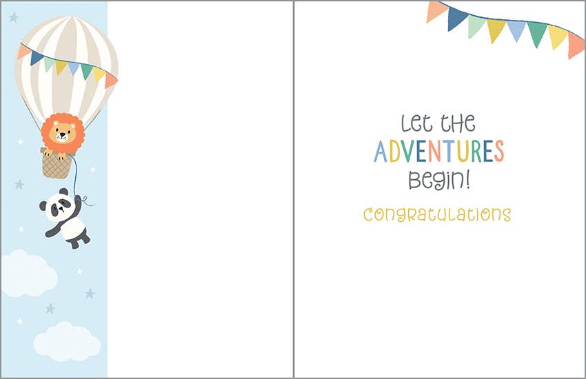 Gina B Designs Card - Baby Shower Balloons
