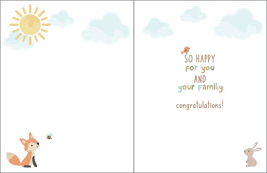 Gina B Designs Card - Forest Animal Tree