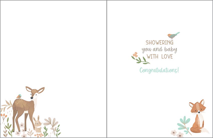 Gina B Designs Card - Forest Animals