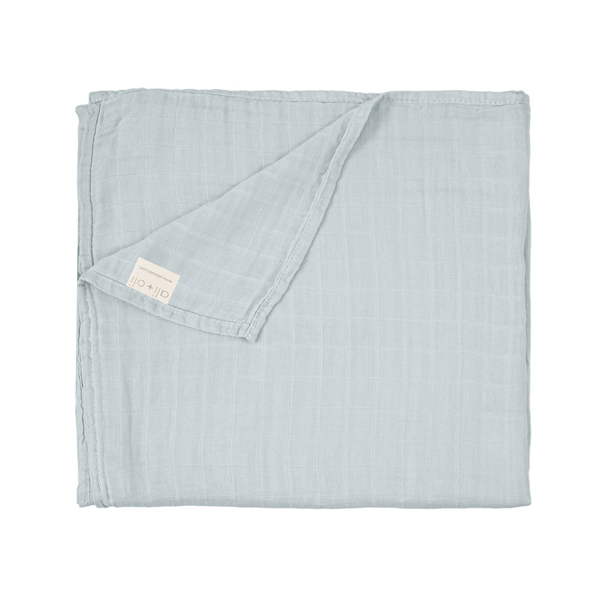 Ali + Oli Bamboo Muslin Swaddle Blanket - Misty Sky