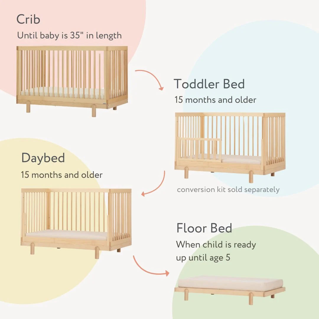 Bliss 4-in-1 Convertible Crib, Natural