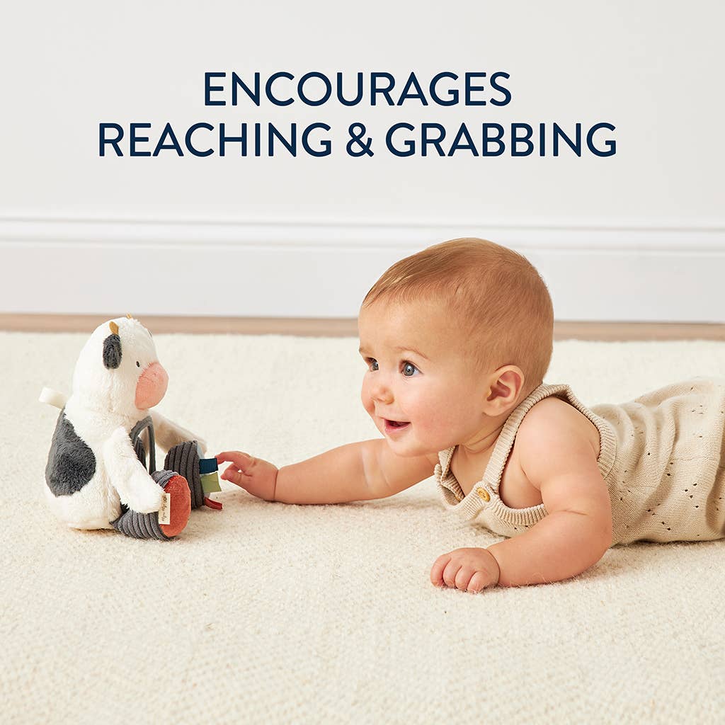 Itzy Ritzy Carmen The Cow - Itzy Bitzy Mirror™ Travel + Tummy Time Toy