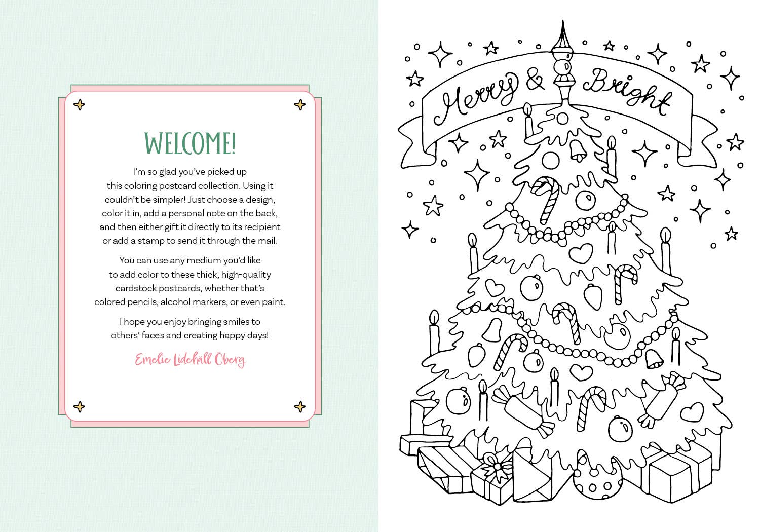 Schiffer Publishing Christmas Coloring Postcards
