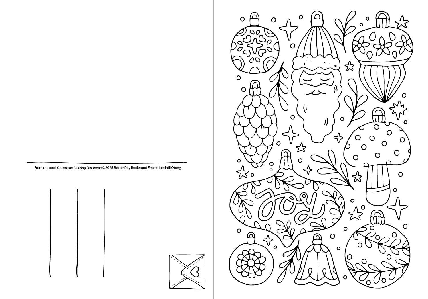 Schiffer Publishing Christmas Coloring Postcards
