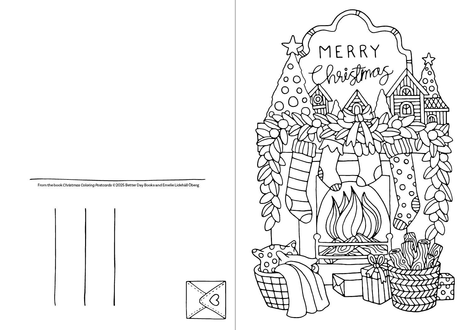 Schiffer Publishing Christmas Coloring Postcards