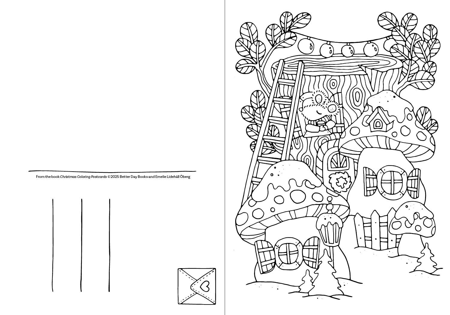Schiffer Publishing Christmas Coloring Postcards