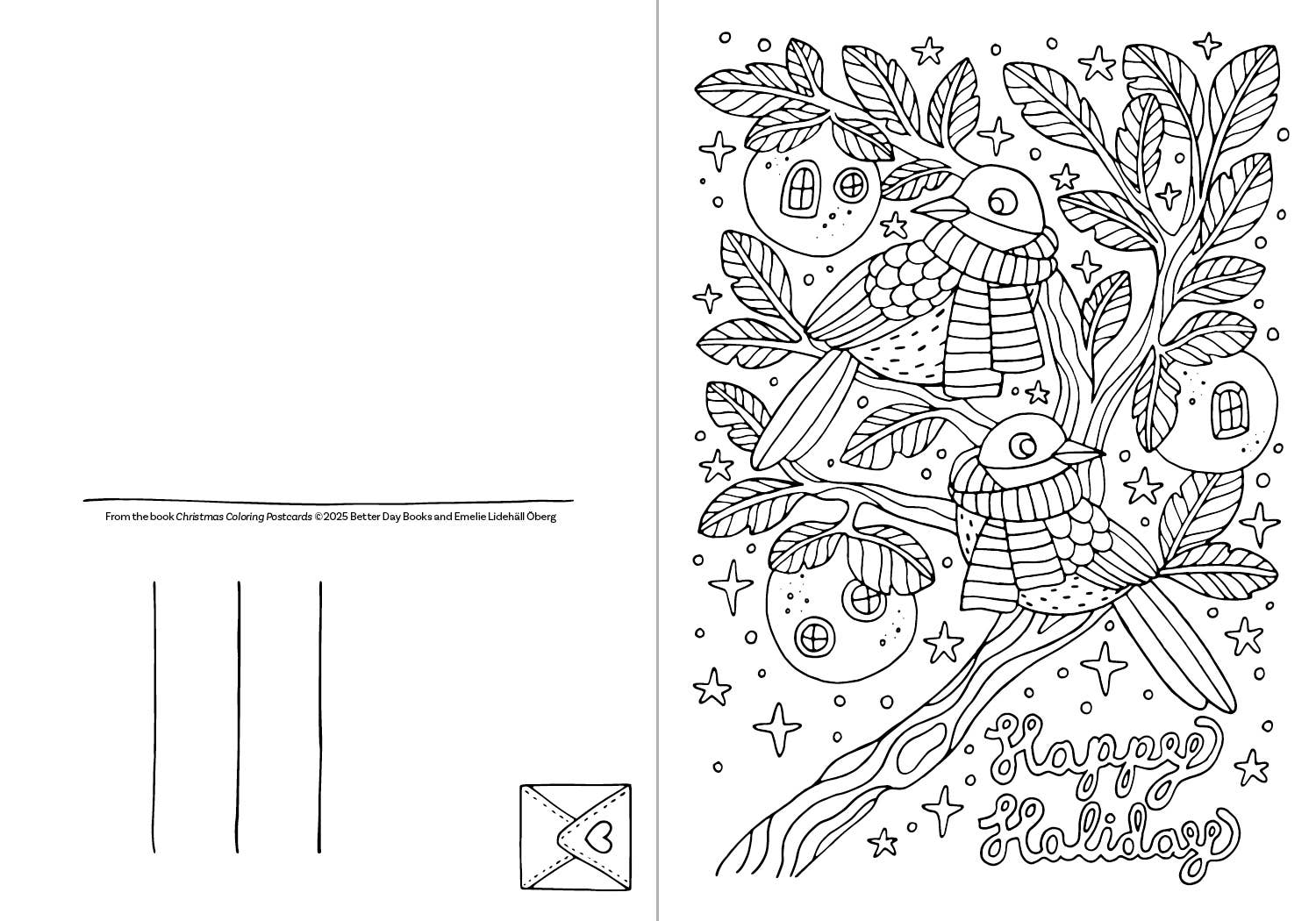 Schiffer Publishing Christmas Coloring Postcards
