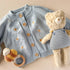 The Blueberry Hill Cotton Bee Embroidered Baby Cardigan