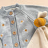 The Blueberry Hill Cotton Bee Embroidered Baby Cardigan