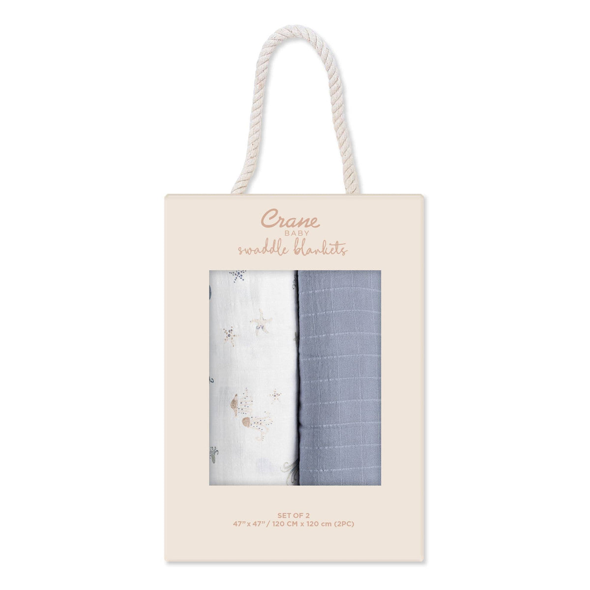Crane Baby Cove 2-pc. Swaddle Set - Sea Life