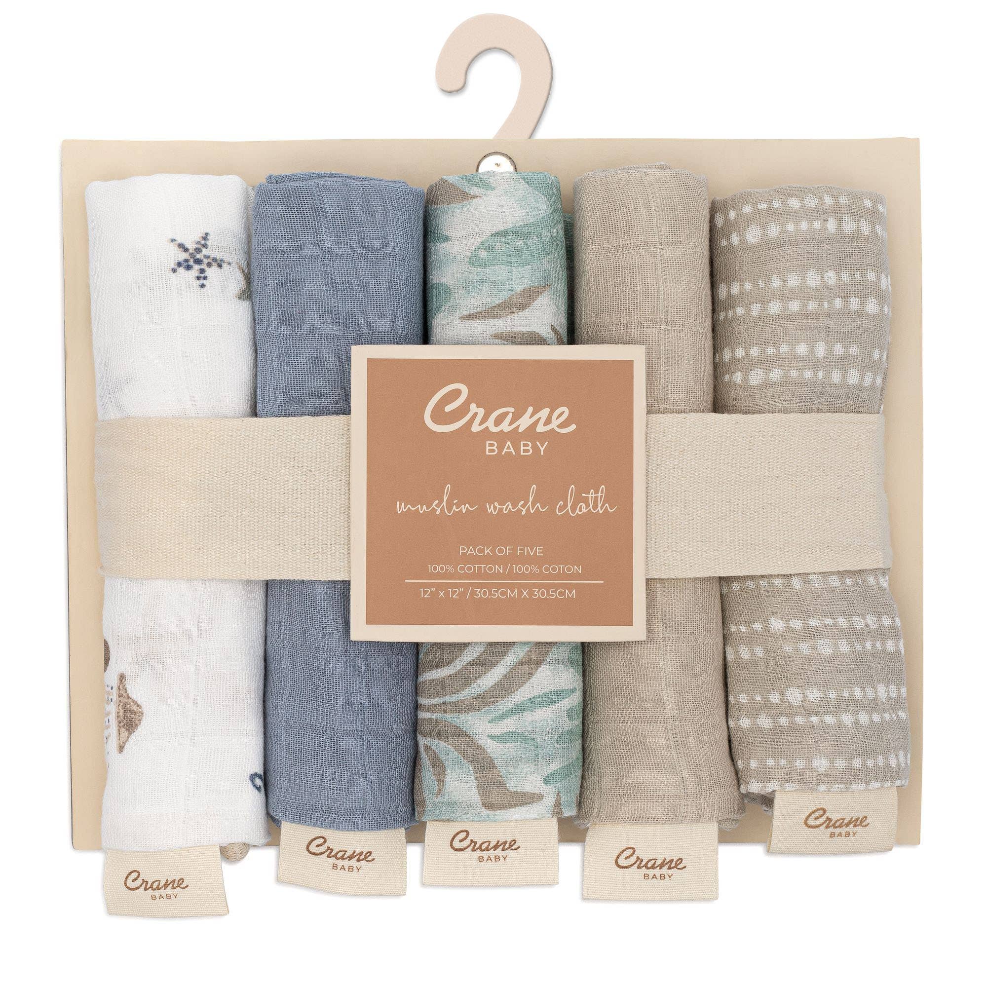 Crane Baby Cove 5-pc. Wash Cloth Set (Sea Life)
