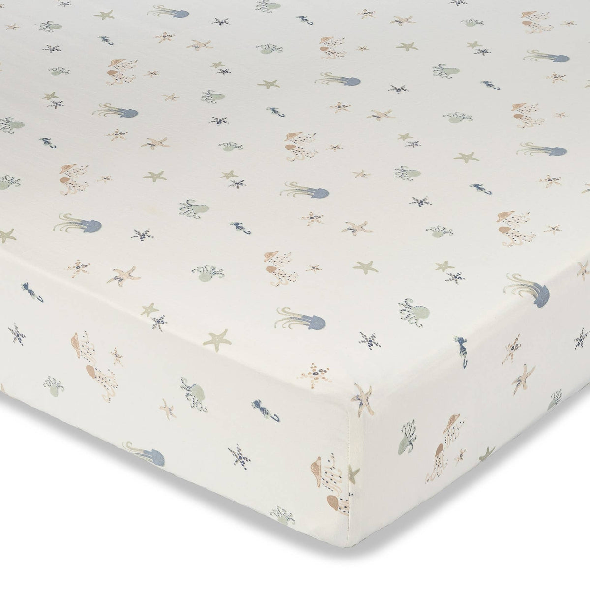 Crane Baby Cove Fitted Crib Sheet - Sea Life